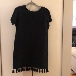 Black Madewell cotton/linen blend dress